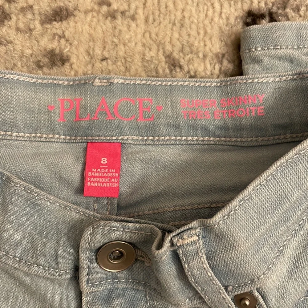 The Children's Place Girls Basic Stretch Skinny Jeans in Sky Wash, sz 8